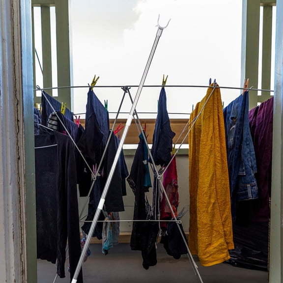 OUNONA Clothes Reaching Pole Clothesline Prop Pole White Extendable 1Pcs for Clothes Hanging