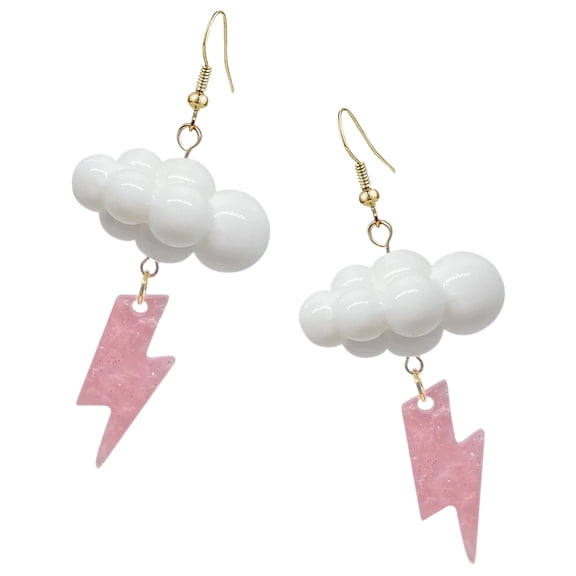 OUNONA Women's Warm Cloud Earrings for Thunderstorm Weather, Stylish and Cozy Accessories