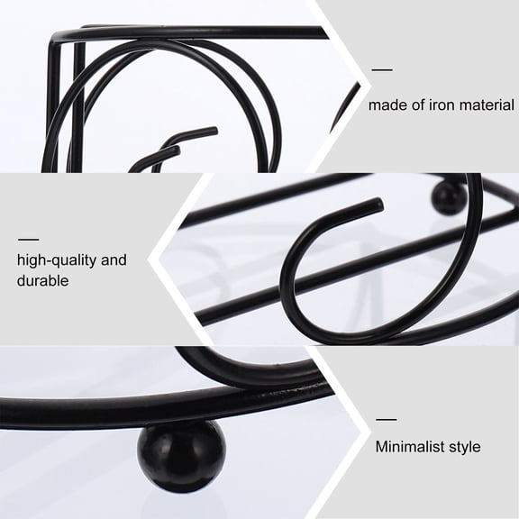OUNONA Coaster Holder Iron Stand for Coasters Table Decoration 1Pcs