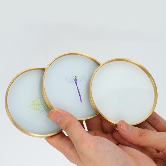 OUNONA Coasters for Coffee Table Brass Tea Kitchen Multi-purpose