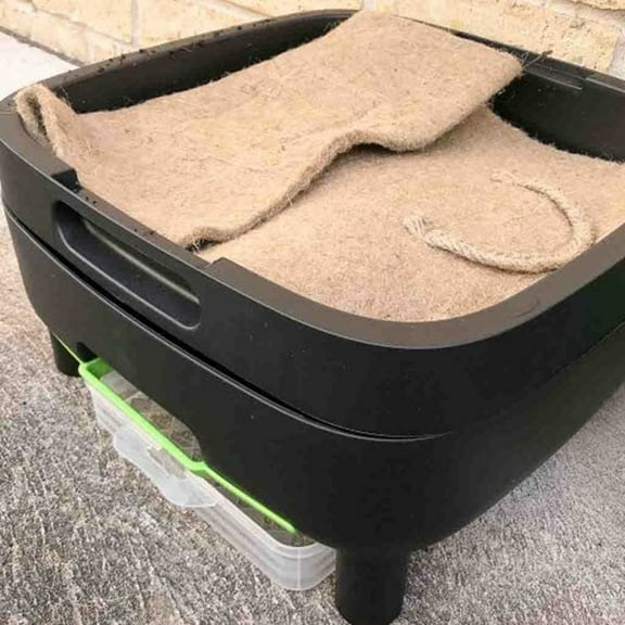 NUOLUX Organic Coconut Fiber Mats Light Brown For Garden Composting 1Set 23.58X15.72X0.39in