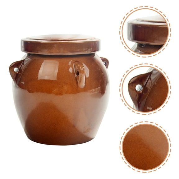 OUNONA Ceramic Honey Jar Coffee for Storage Use Traditional Sealed Design