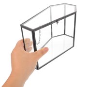 OUNONA Handcrafted Glass Display Box Clear Metal Spooky Touch for Home