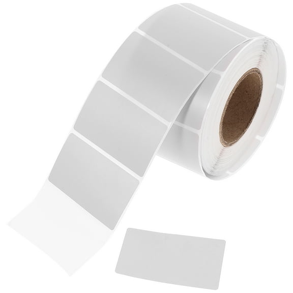 OUNONA  Color Thermal Label Paper Stickers One Lanyards for Id Badges of Piles Card Game Men Grey