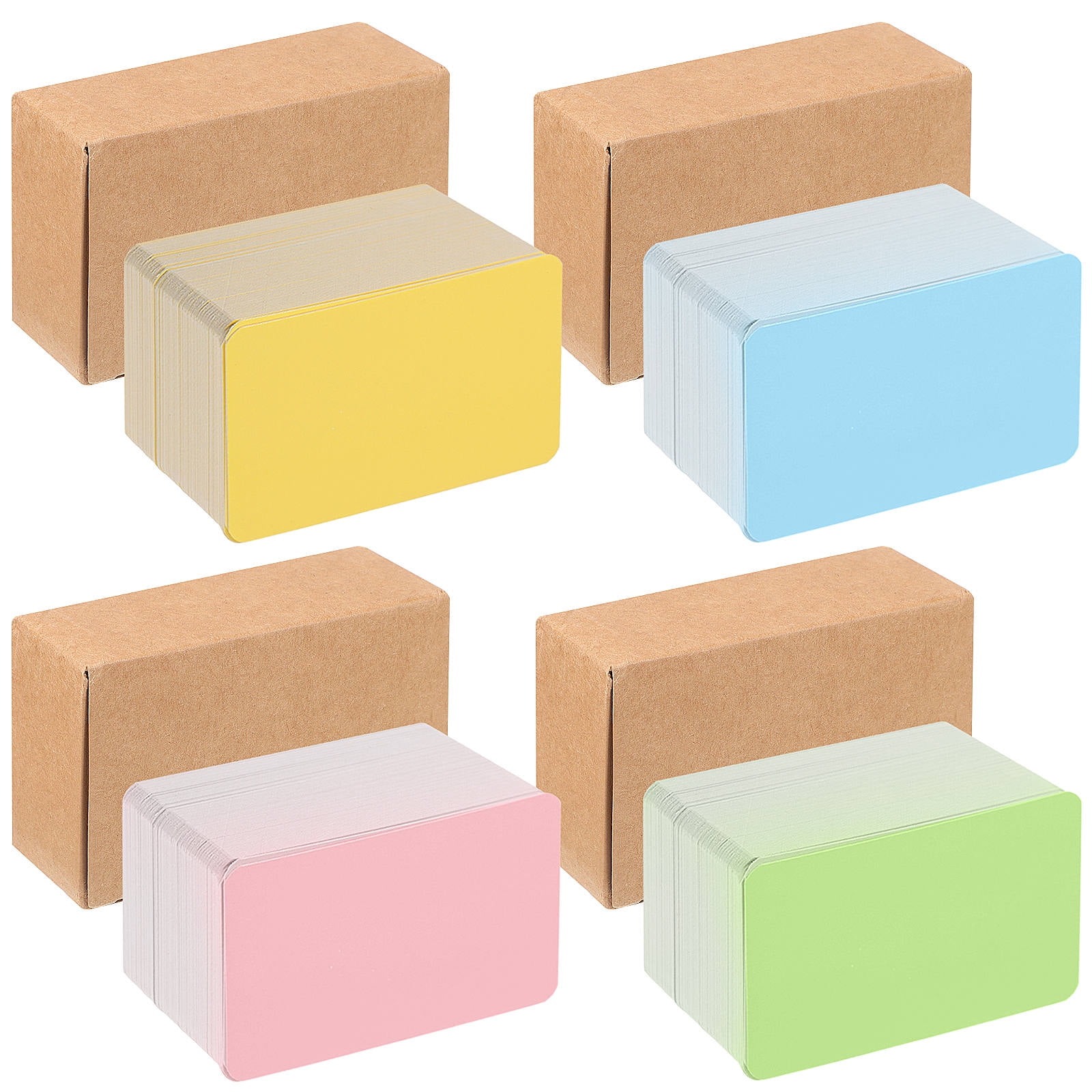 OUNONA Assorted Colored Kraft Paper Cards for Notes, Learning, and ...