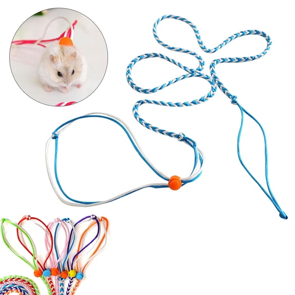 OUNONA Adjustable Hamster Leash and Collar Ultra-Soft Materials for Walking and Exercise
