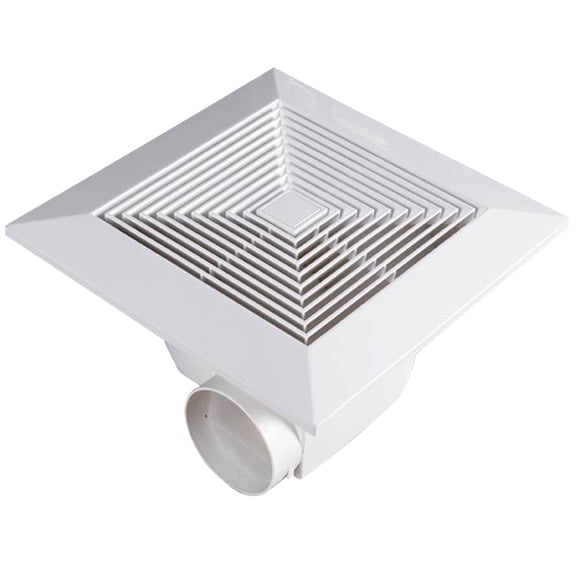 OUNONA Compact Design Exhaust Fan for Bathroom Wall Vent Fan White PVC 1Pcs