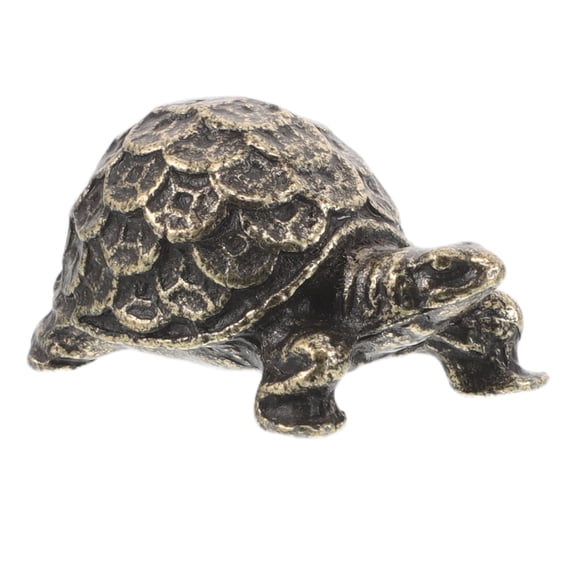 OUNONA Golden Retro Turtle Sculpture Alloy Figurine  Shui Money Statue Decoration