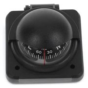 OUNONA Car Mount Compass Car Compass Ball Black Plastic Navigation 1Set
