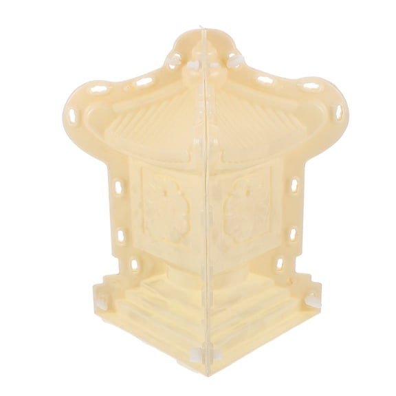 OUNONA Concrete Molds Plastic Garden Decoration Columnar Style Beige for DIY Projects 1Set