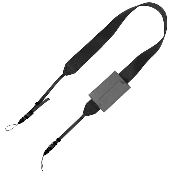 NUOLUX Comfortable Black Camera Shoulder Sling Strap with Card Holder for Photographers
