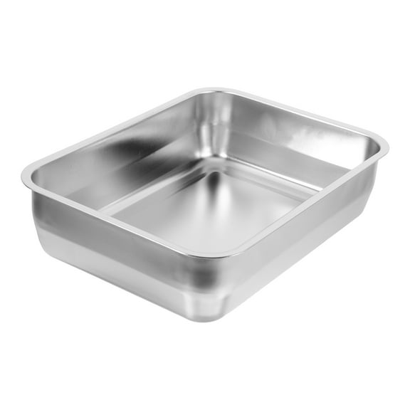 OUNONA Stainless Steel Roasting Pan for Home Use Perfect for Grilling Fish and Meat