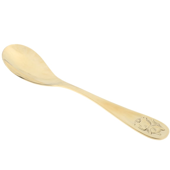 OUNONA Copper Spoon Tableware with Minimalist Design for Serving Soup, Rice, Ice Cream and More