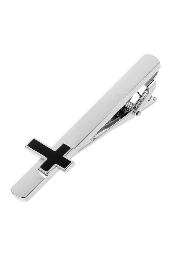 Copper Tie Clip Elegant Cross Design Secure Lightweight Necktie Accessory