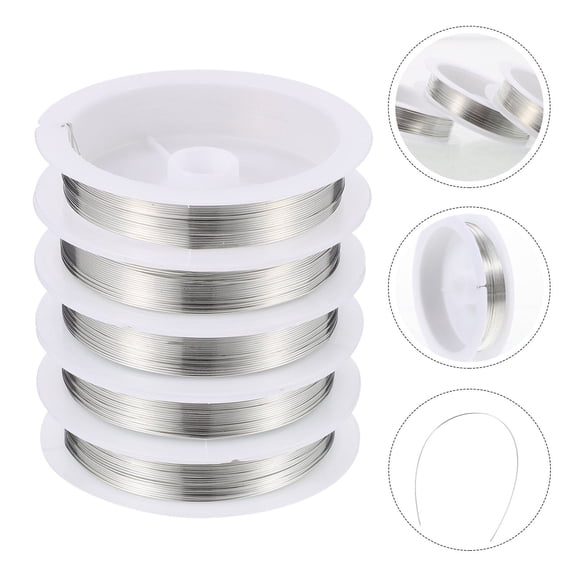 FOLOYORI 5 Rolls Thin Copper Wire for Crafting, Jewelry Making, Projects, Flexible and Wire