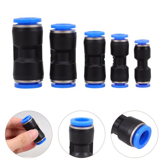 NUOLUX 50Pcs Pneumatic Air Hose Coupler Quick Release Copper and Blue Air Connector Fittings