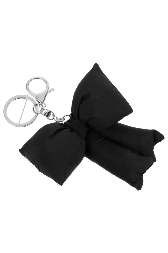 Coquette Black Bow Keychain Fabric Bag Charm Cute Bowknot Pendant Portable Accessory for Wedding Favors and