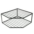 thumbnail image 1 of OUNONA Black Metal Corner Shelf Organizer for Kitchen Countertop with Double Layer Storage, 1 of 8