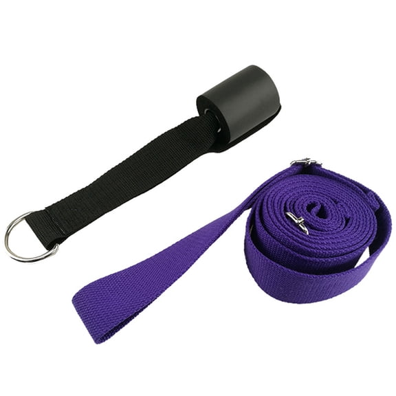 OUNONA Cotton Yoga Strap for Stretching, Flexibility, and Fitness Exercises with Comfortable Deep Color Design