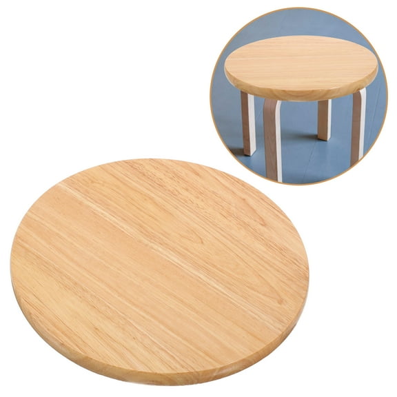 OUNONA  Counter Stool Kitchen Stools Solid Wood Round Panel