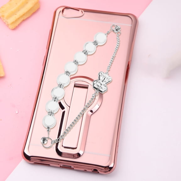 OUNONA Crafts Phone Chain Beaded Cellphone Chain Charm DIY Phone Case Accessory with Screw Nut