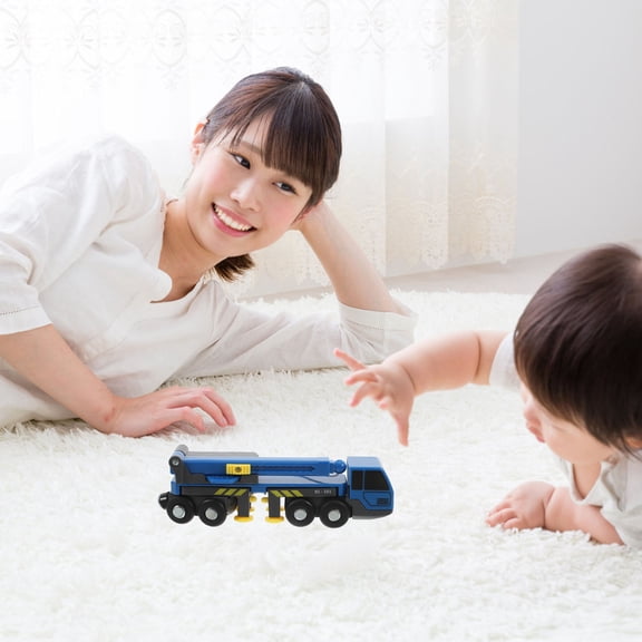 Tineasur Car Toys Crane Model Engineering Car Plastic Truck Shape 1 Set for Garden Play