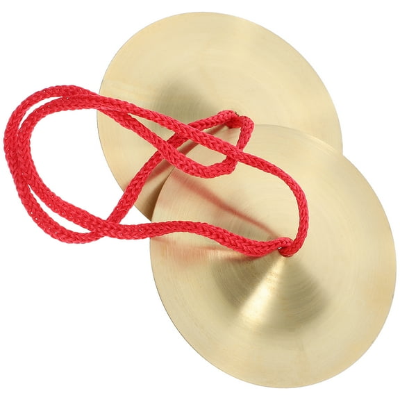 OUNONA Alloy Finger Cymbals for Kids, 1 Pair Musical Percussion Instruments, and Lightweight Cymbal Accessories