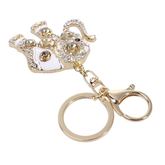 OUNONA Elephant Keychain Pendant Zinc Alloy Animal Shape Creative Design for Keys Bags 1 Piece