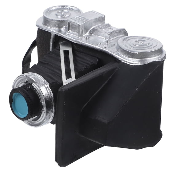 DRAFIDEEP Black Retro Camera Model Resin Figurine Creative Photography Decor for Desktop Ornament 9.5 x 6.5 x 4.5 cm