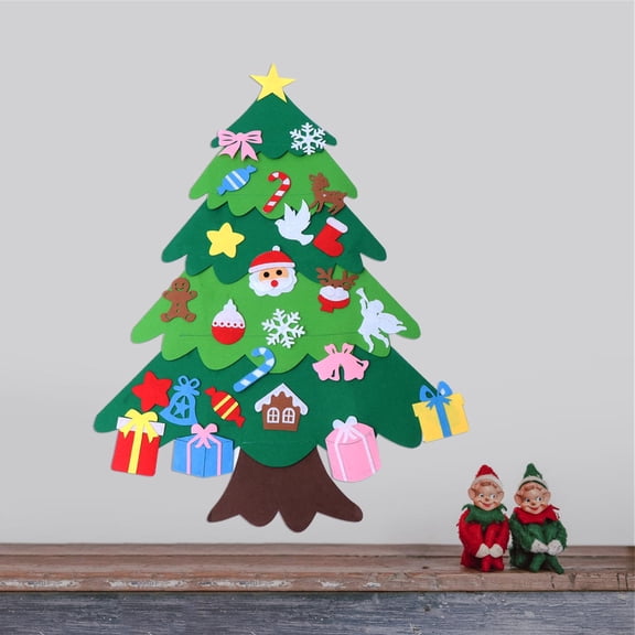 OUNONA Kits DIY Christmas Tree Set Handcrafting Accessories for Parents and Teachers