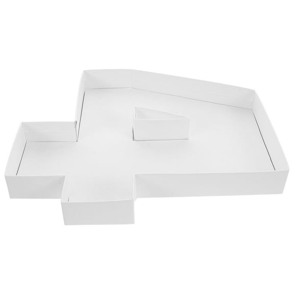 OUNONA White Cardboard Numbered Tray with Fillable Paper for Packaging and Unique Celebration Presentation