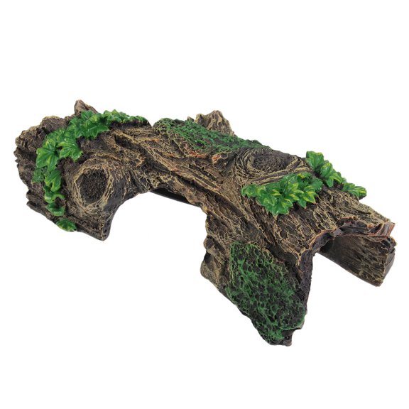 OUNONA Creative Tree Hole Fish Tank Decoration Reptile Nest Hiding Cave Aquarium Ornament Landscape Accessories Size