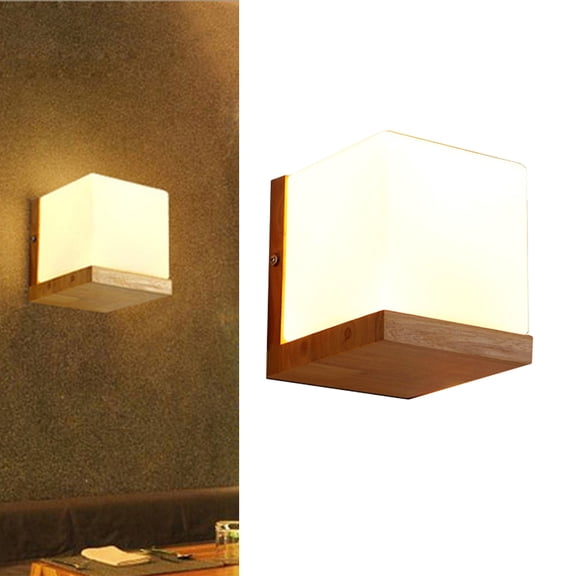 WEAVILUX Wooden Base Wall Lamp Multi-Color Natural Art Design Indoor Home Lighting Fixture Modern Decor