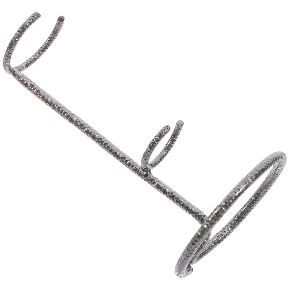 OUNONA Black Metal Crystal Stand with Elegant Design, Base for Display and Home Decor