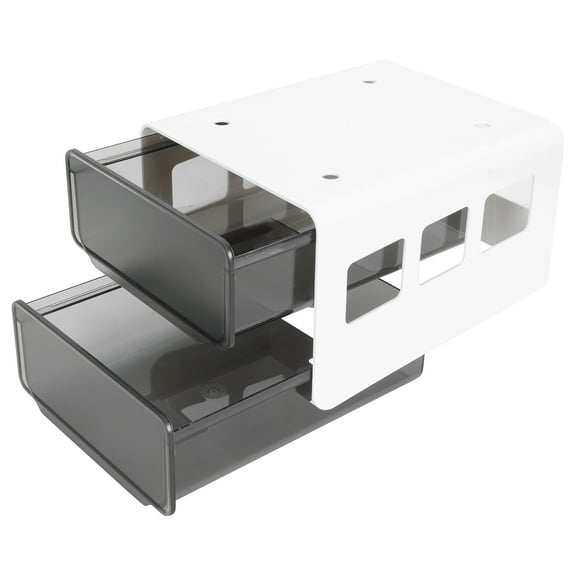 OUNONA Cube Storage Bin Drawers Double Box Wear-resistant Stationery