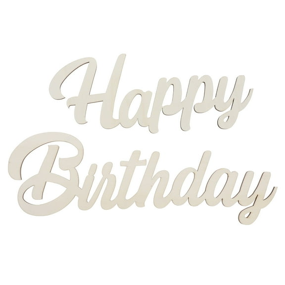 OUNONA Custom Wooden Birthday Sign DIY Decoration Game Room Decoration 30X7.5X0.4CM