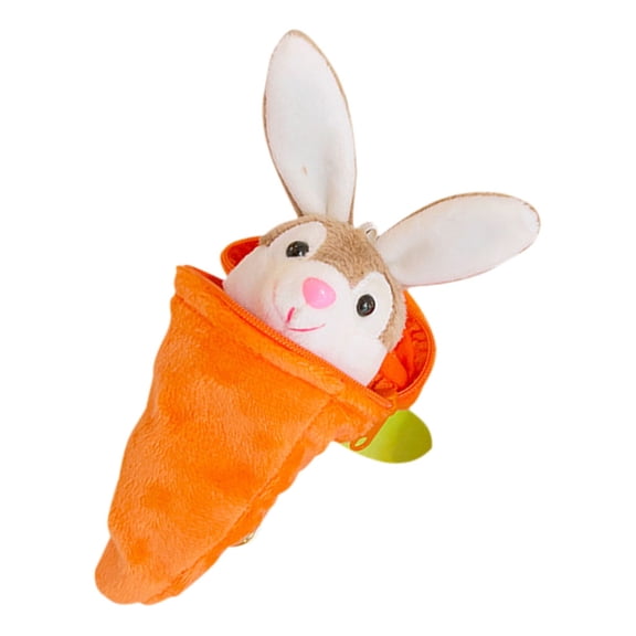 OUNONA 1Pack Soft Bunny Keychain Plush Hanging Accessory for Bags or Keys Back to School