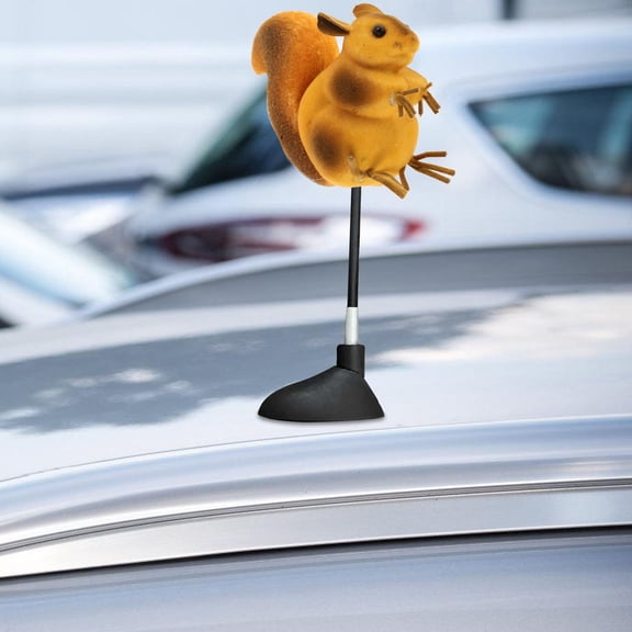 OUNONA Cute Squirrel Car Antenna Topper Exterior Decoration Ornament