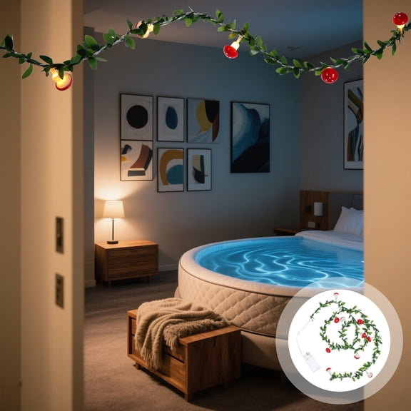 OUNONA Cute String Lights Multi Plastic Decorative Lighting for Restaurants Outdoor Spaces 1Pcs