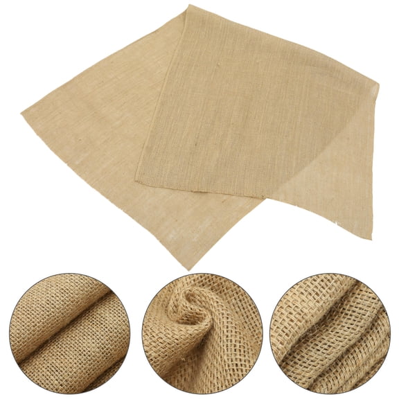OUNONA Beige Linen Burlap Fabric Roll, Cuttable for Home Decor, Table Cover, Craft Projects and Accessories