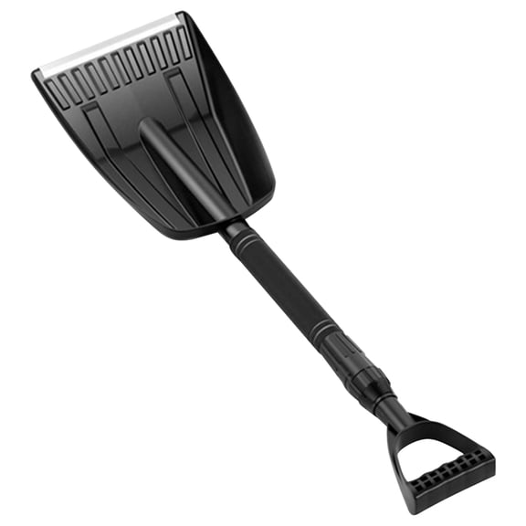 OUNONA D Shaped Handle Snow Removal Tools Shovel Black Alloy for Outdoor Adventure 1Pack