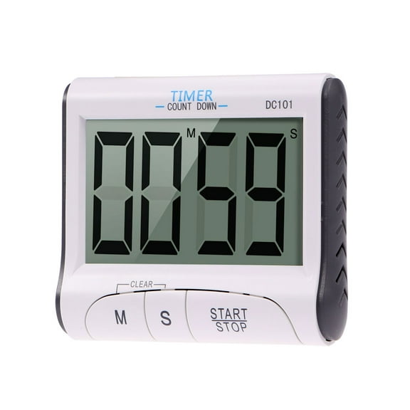 OUNONA Kitchen Alarm Clock Digital Timer with Large LCD and Magnetic Back