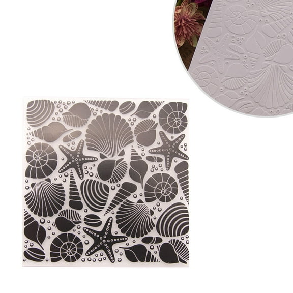 OUNONA DIY Plastic Bump Embossing Template Stencil Folder for Album Scrapbooking Paper Art Craft Decor (EM026)