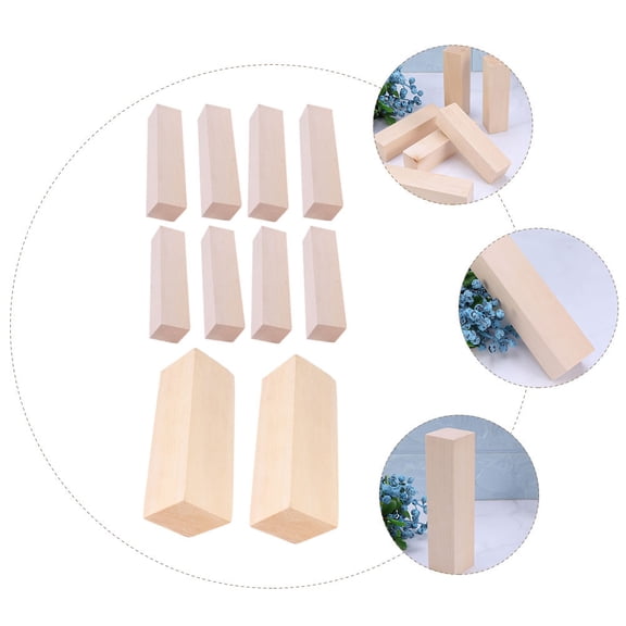 DRAFIDEEP DIY Wood Planks Light Brown 10Pcs 2x1x6in