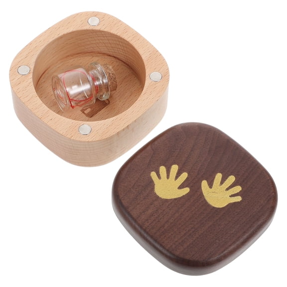 DRAFIDEEP Tooth Box Decor Synthetic Material Keepsake Storage 1Pcs 2.75X2.75X1.49in