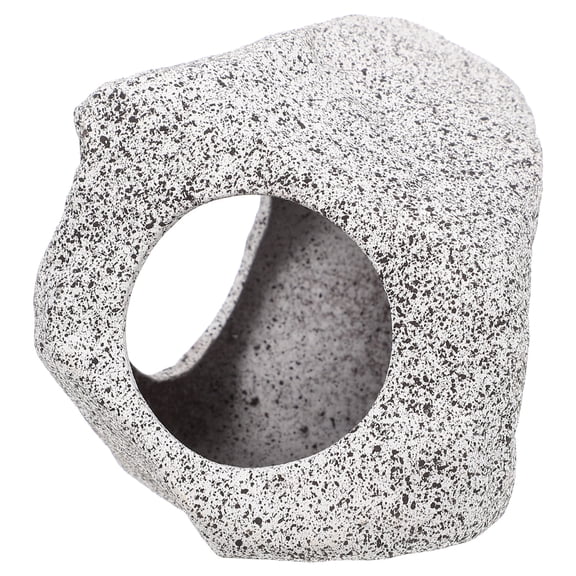 OUNONA Decoration Fish Tank Fake Stone Fish Tank Art 9.5X9X9cm Light Grey