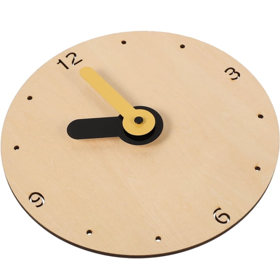 WEAVILUX Modern Simple Wall Clock Basswood 1Set