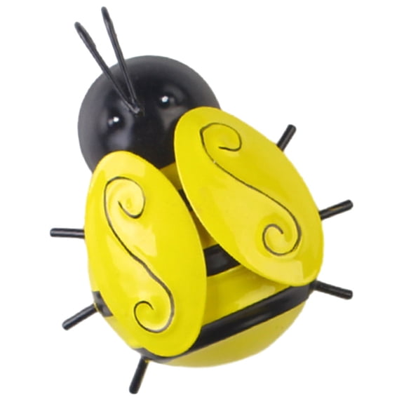 WEAVILUX 3D Bee Shape Wall Art Iron Home Ornament 1Pack