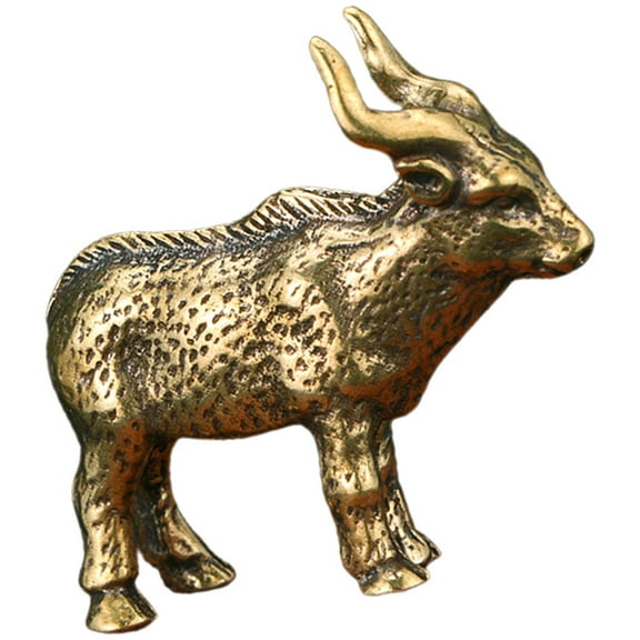OUNONA Decorative Brass Tibetan Antelope Statue Decor Lifelike Goat Figurine Ornament Vintage Craft