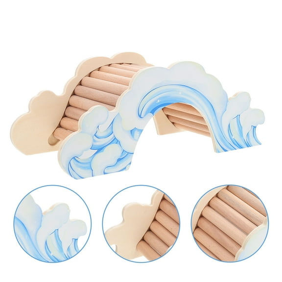 OUNONA Decorative Chinchilla Ladder Wooden Hamster Toy Biteresistant Chinchilla Toy Chinchilla Accessory